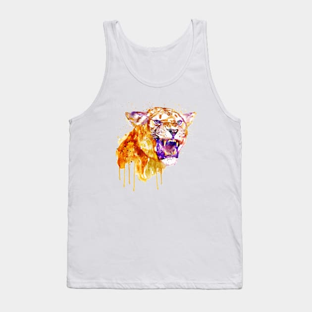 Angry Lioness Tank Top by Marian Voicu